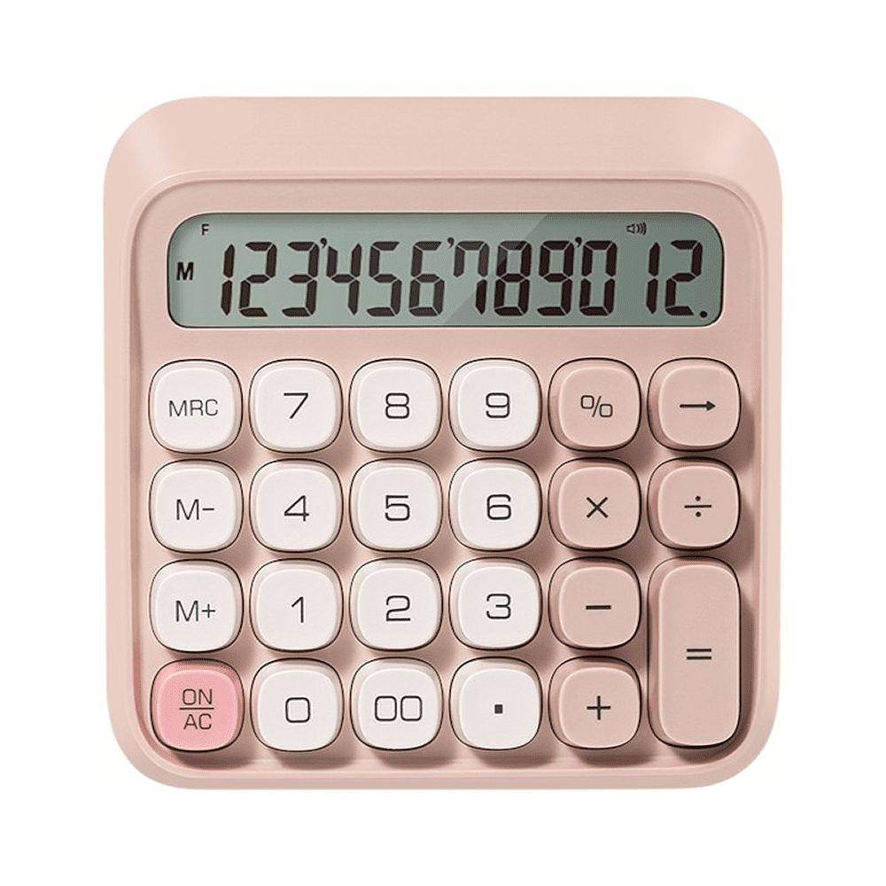 Калькулятор настольный EM36 Deli, 12-разрядный, пластик, розовый