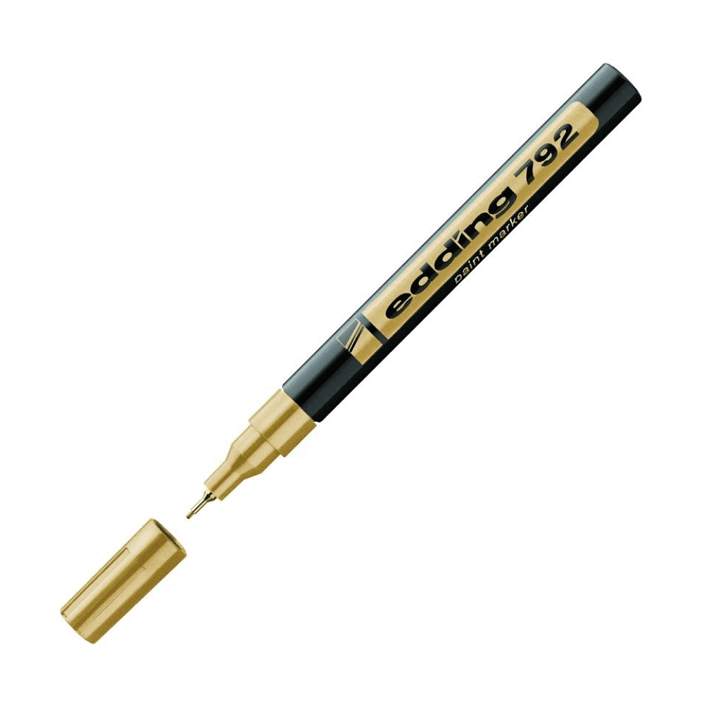 Маркер перманентный на нитрокраске Edding "792", белый - 3