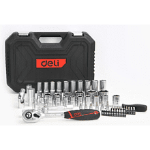 Набор инструмента 1/2" Deli RS EDQ43062, 62 шт.