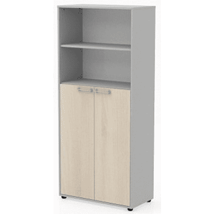 Коллекция Титан Шкаф ТН450/2+ТНД32+ТНТ80/2, 800х400х1825, с глухими средними дверями и топом