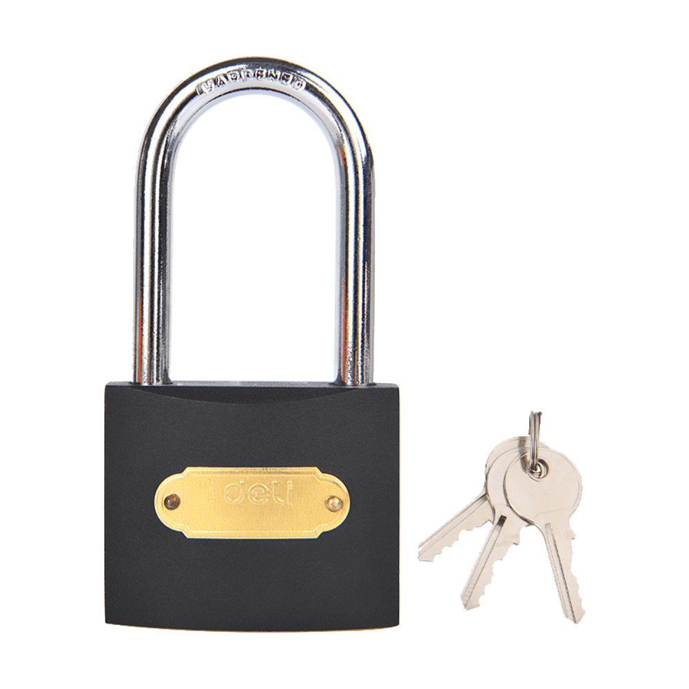Замок навесной Deli EDLEDL508406 60 мм, автомат, 3 ключа, защита от влаги