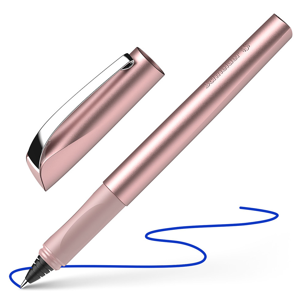 Ручка-роллер "Schneider Ceod Shiny", M, пудровый розовый, стерж. синий - 2