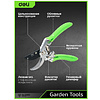 Секатор садовый цельнокованный Deli GS EDL580207, пружина, тефлон, 215 мм., черный, зеленый - 7