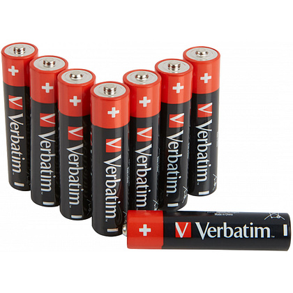 Батарейки алкалиновые Verbatim "ААА/LR03", 8шт, щелочные 