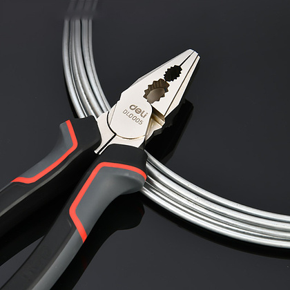 Плоскогубцы Deli RS EDL0005, 200 мм, усиленные., комбинированные, красный, черный - 3