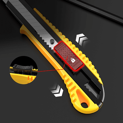 Нож универсальный "Deli DL003B", 18 мм, усиленный, 24 штуки в упаковке - 4