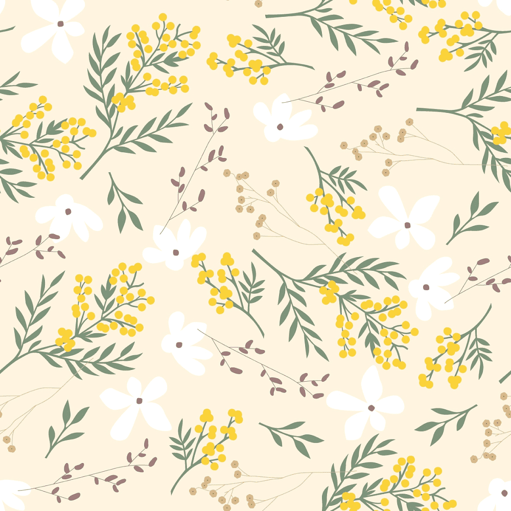 Бумага декоративная в рулоне "Fleurs. Мимоза", 1х0.7 м, разноцветный