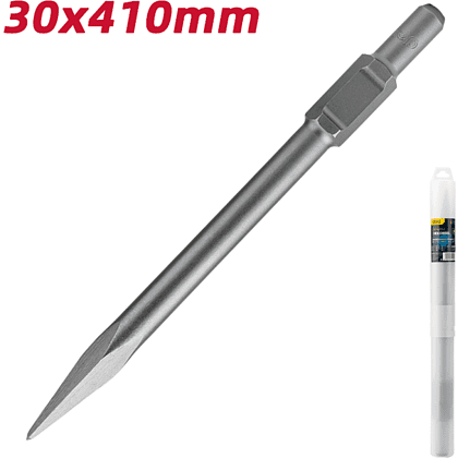 Зубило пиковое Deli YS EDH-HJZ030-E1, для отбойного молотка, 30 x 410 мм, HEX - 5