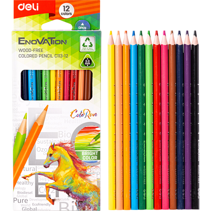 Цветные карандаши "Enovation", 12 цветов