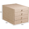 Блок из 4-х лотков закрытый "Rhodiarama", 248x327x228 мм, бежевый - 2