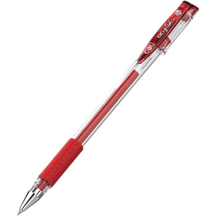 Ручка гелевая "Go Glide", 0.5 мм, прозрачный, стерж. красный