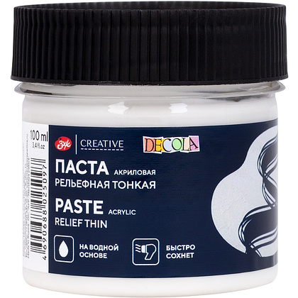 Паста акриловая рельефная "Декола" рельефная, 100 мл.