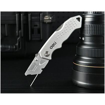 Нож строительный Deli YS EDL008Z, 19 мм, складной, трапеция - 4