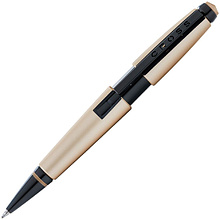 Ручка-роллер "Cross Edge Matte Hazelnut Lacquer", 0.7 мм, матовый шапань, черный, стерж. черный