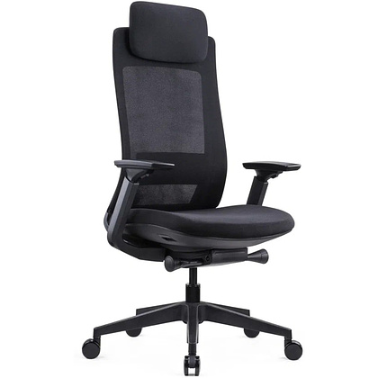 Кресло компьютерное SitZone E-VL002A, сетка, ткань, пластик, черный