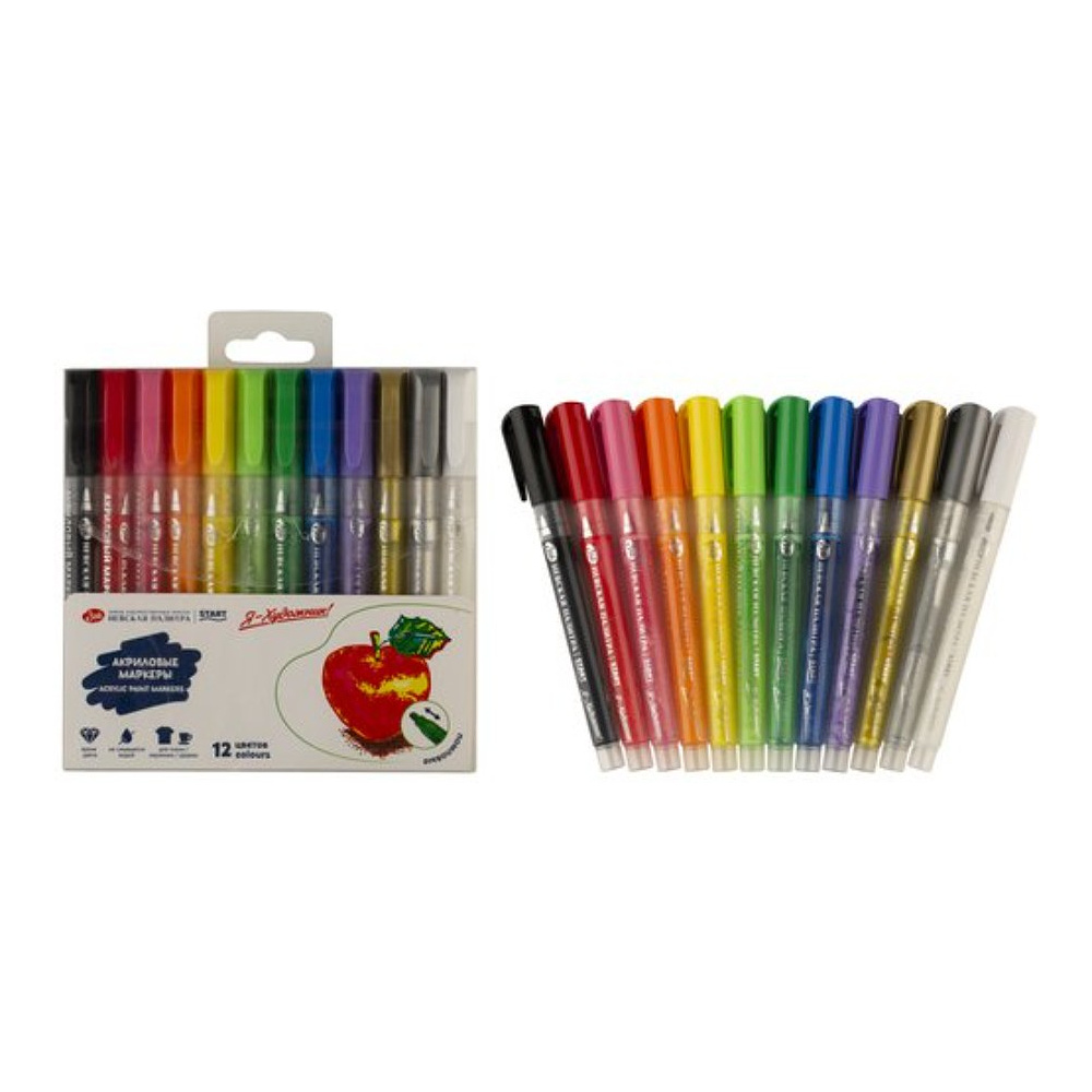 Маркеры акриловые "Я-Художник!", набор, 12 цветов - 2
