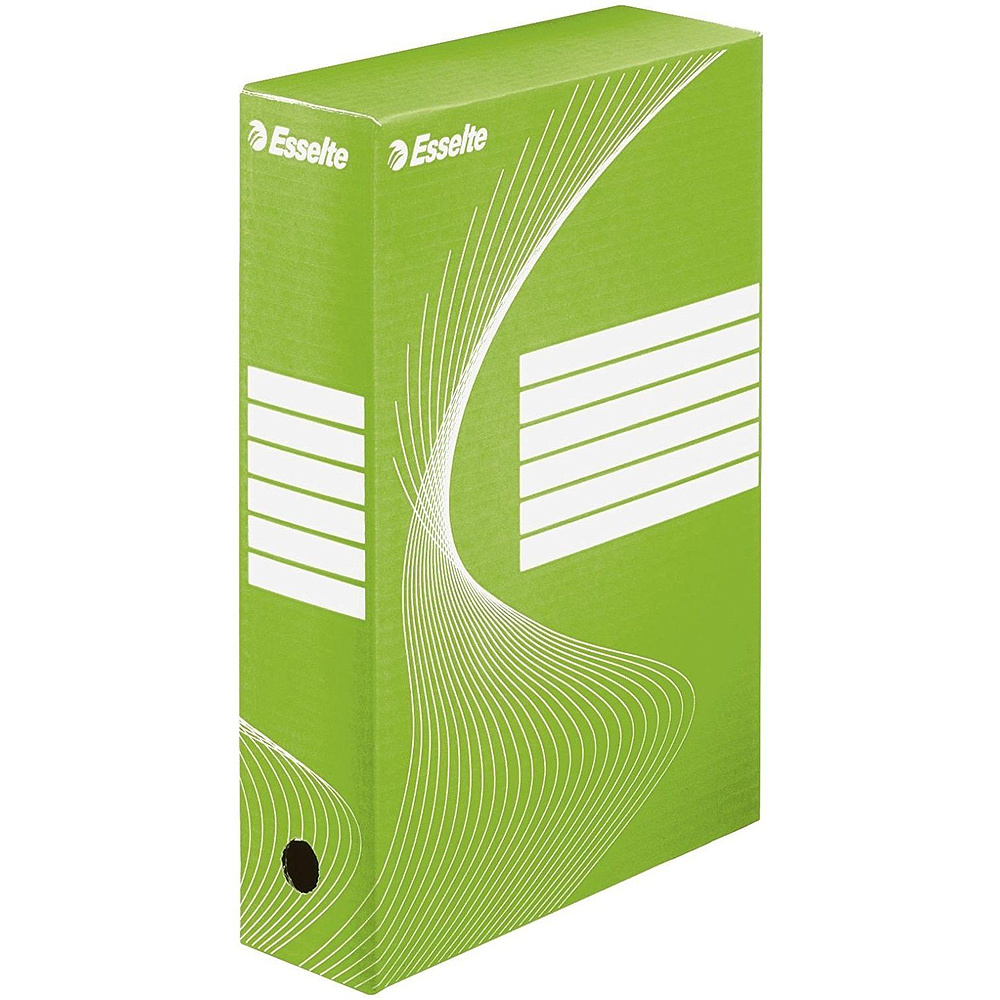 Коробка архивная "Esselte", 80x245x345 мм, зеленый