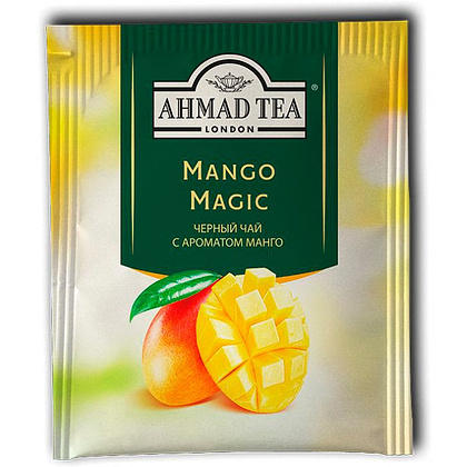 Чай "Ahmad Tea Mango Magic", 25 пакетиков x1.5 гр, черный, с ароматом манго - 3