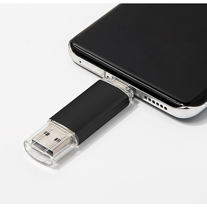 Карта памяти USB Flash 2.0 "Assorti", 8 Gb, OTG/Type-C, черный - 4