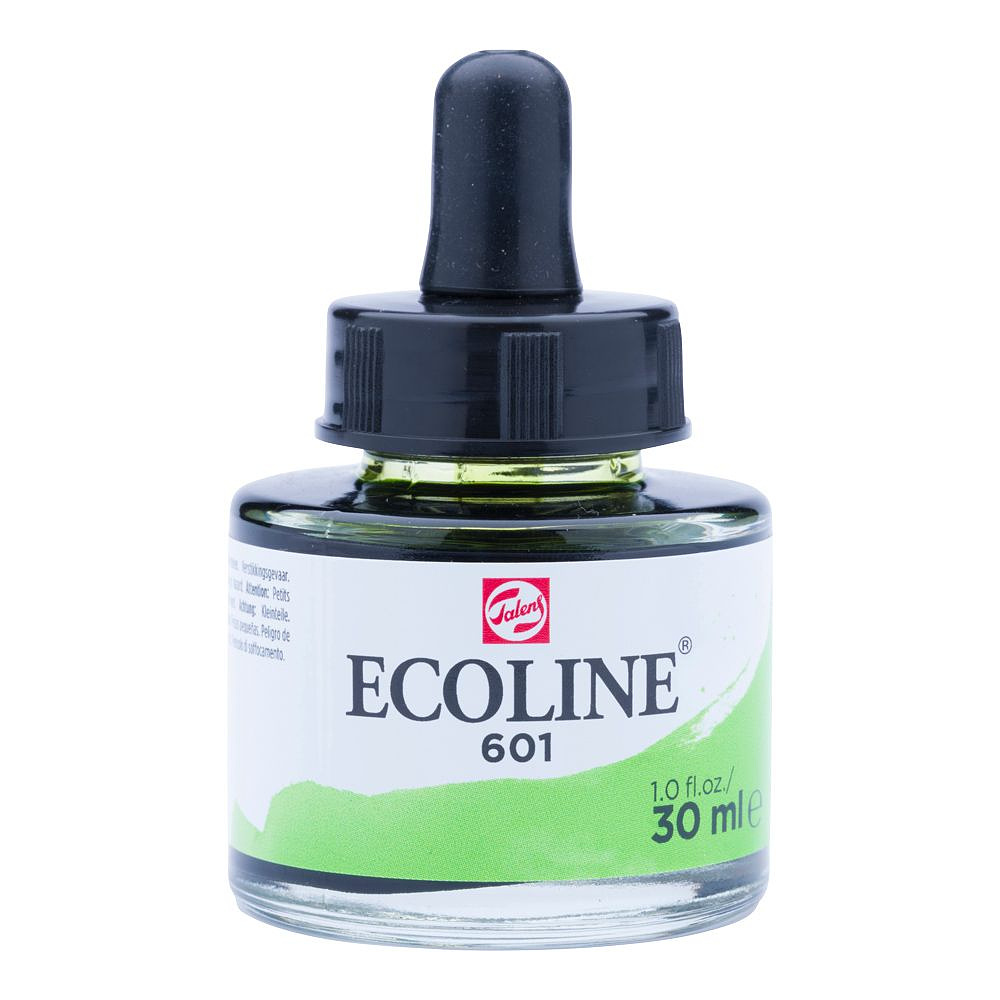 Жидкая акварель "ECOLINE", 601 зелёный светлый, 30 мл