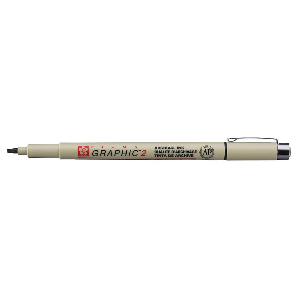 Ручка капиллярная "Pigma Graphic", 2 мм, черный - 3