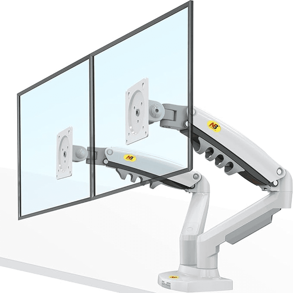 Кронштейн для монитора NB F160 (на два монитора), белый
