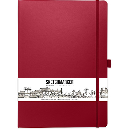 Скетчбук "Sketchmarker", 21x30 см, 140 г/м2, 80 листов, маджента