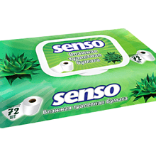 Влажная туалетная бумага "Senso" Алоэ и молочная кислота