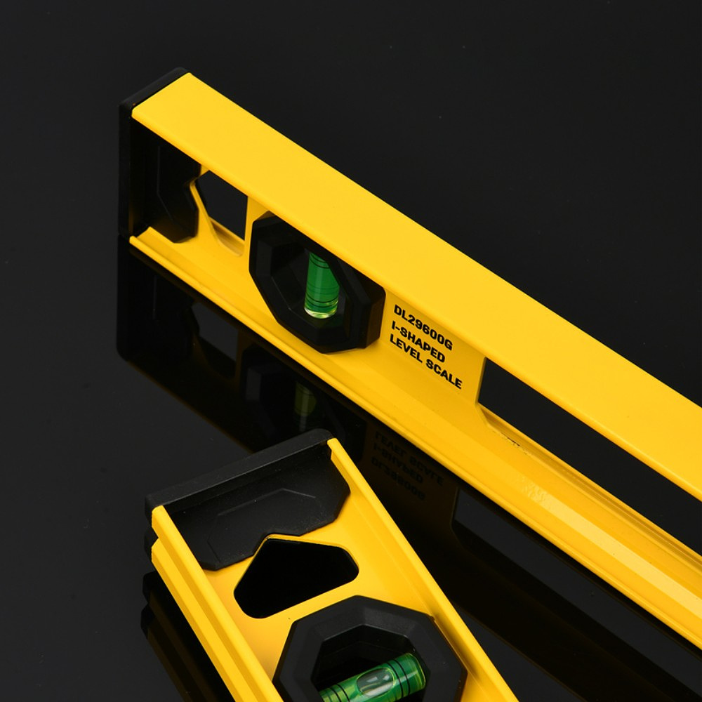 Уровень строительный Deli YS EDL291000G, 1000 мм, рельсовый - 3