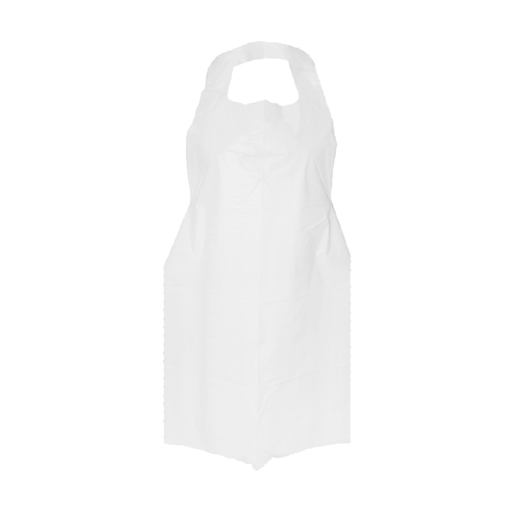 Фартук одноразовый п/э 80х140 см, 12 мкм, белый, 100шт/упак