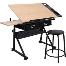 Стол для черчения и рисования "Малевичъ", бук, металл, табурет