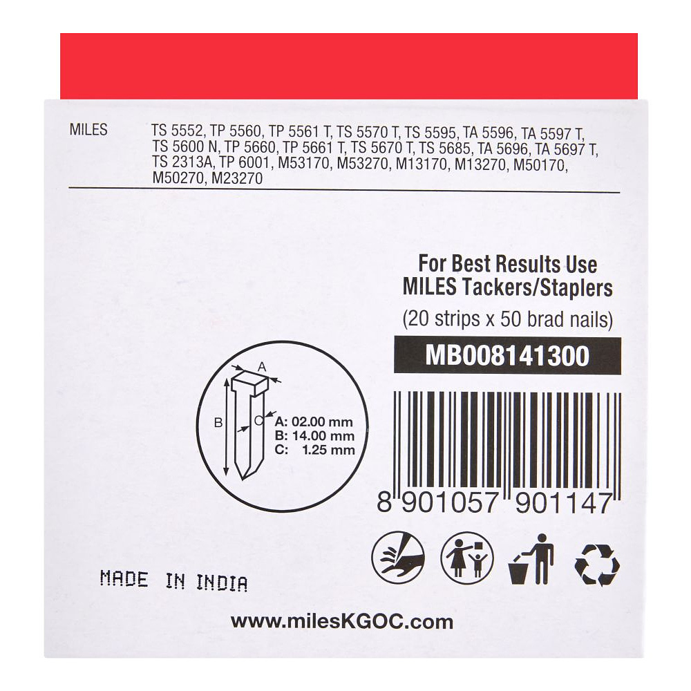 Скоба №8 "Miles", 14 мм, 1000 шт - 3