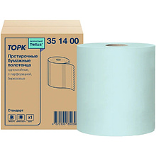Полотенца протирочные бумажные Tork Стандарт, 1 слой, 360м, бирюзовый