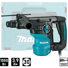 Перфоратор MAKITA HR3001CJ, 1050 Вт, 3.6 Дж, SDS-plus, подсветка, Makpac 2