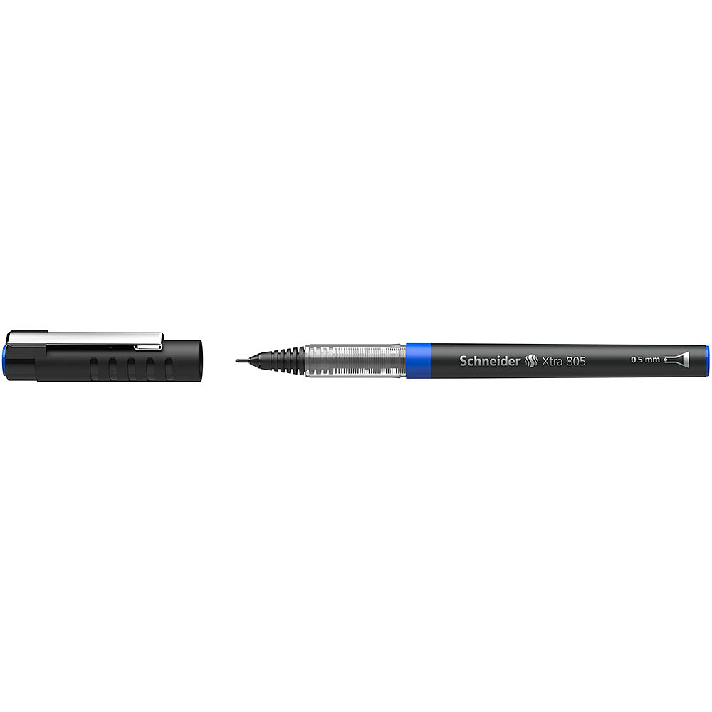 Ручка-роллер "Xtra 805", 0.5 мм, синий, стерж. синий  - 4