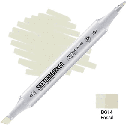 Маркер перманентный двусторонний "Sketchmarker", BG14 окаменелость