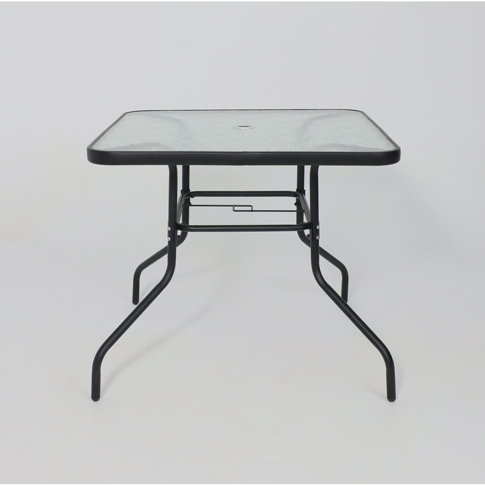 Комплект мебели садовой AksHome PICNIC (стол 1шт, 4 кресла, зонт 1шт), серый, черный - 17