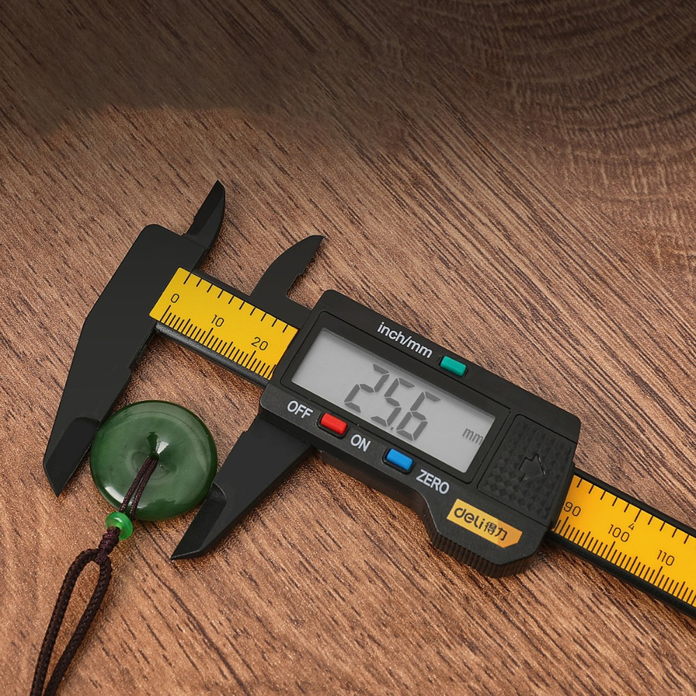 Штангенциркуль Deli YS EDL90150, 150 мм, электронный, желтый - 4