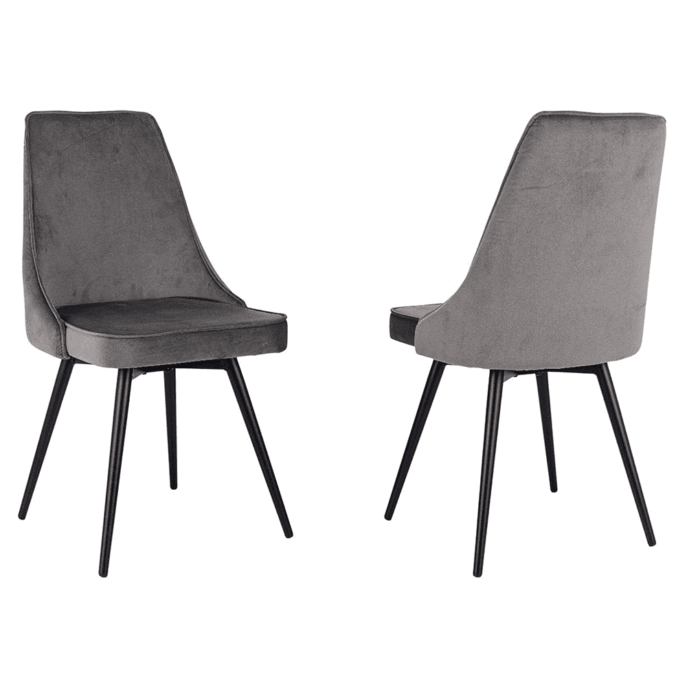 Стул Бюрократ "CH-K4_SP_2" ткань, темно-серый, металл, комплект 2 штуки, с поворотным механизмом