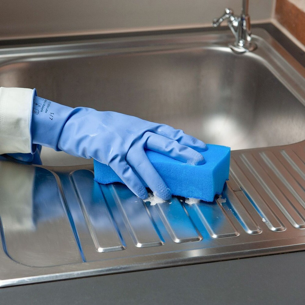 Губка хозяйственная для уборки помещений HQ Profiline, 14х6,3х4,5 см, 5 шт/упак, синий - 12