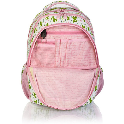 Рюкзак молодежный "Head Cute Cacti", зеленый, розовый - 4