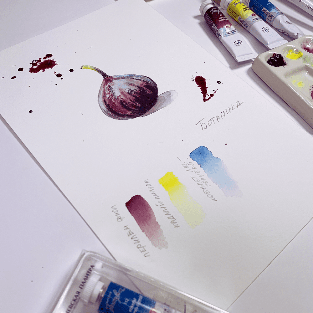 Краски акварельные "Белые ночи ботаника", 3 цвета, тубы - 3