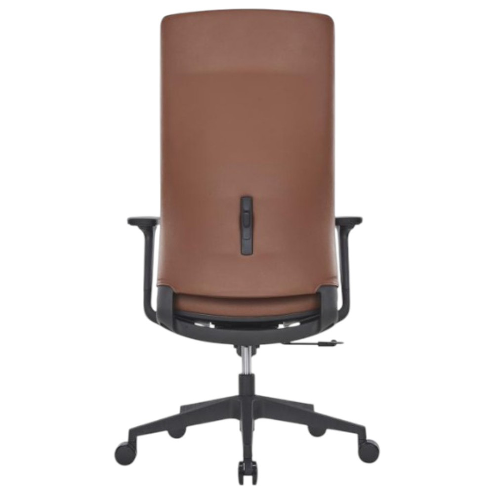 Кресло компьютерное SitZone CH-366A, натуральная кожа, алюминий, коричневый - 5