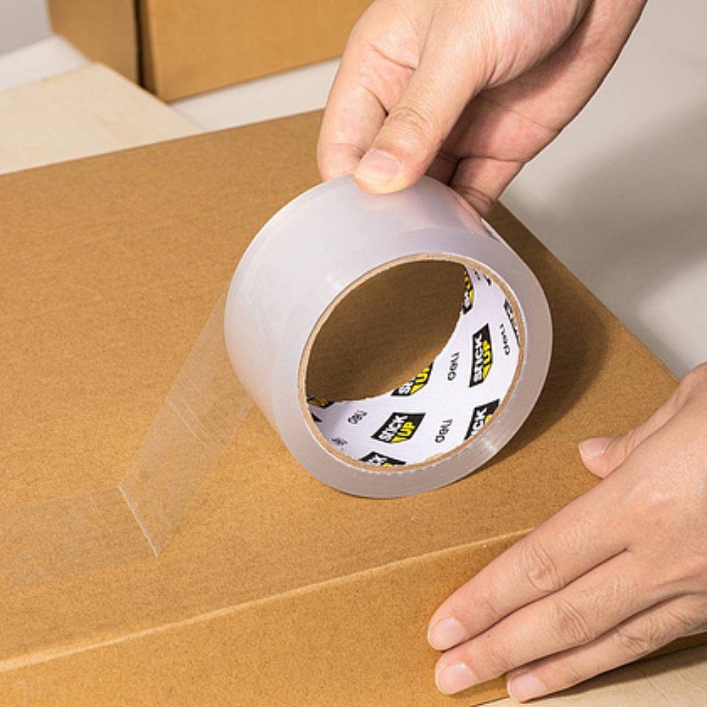 Клейкая лента упаковочная"Deli", 48х91,5 мм/м, 45 мкм, прозрачная - 4