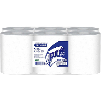 Полотенца бумажные PROtissue, в рулонах с центральной вытяжкой, 150 м, 2 слоя, 100% целлюлоза - 2