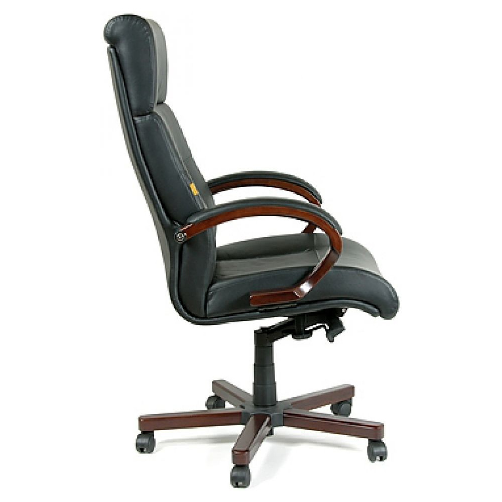 Кресло для руководителя "Chairman 421", кожа, металл, дерево, черный - 3