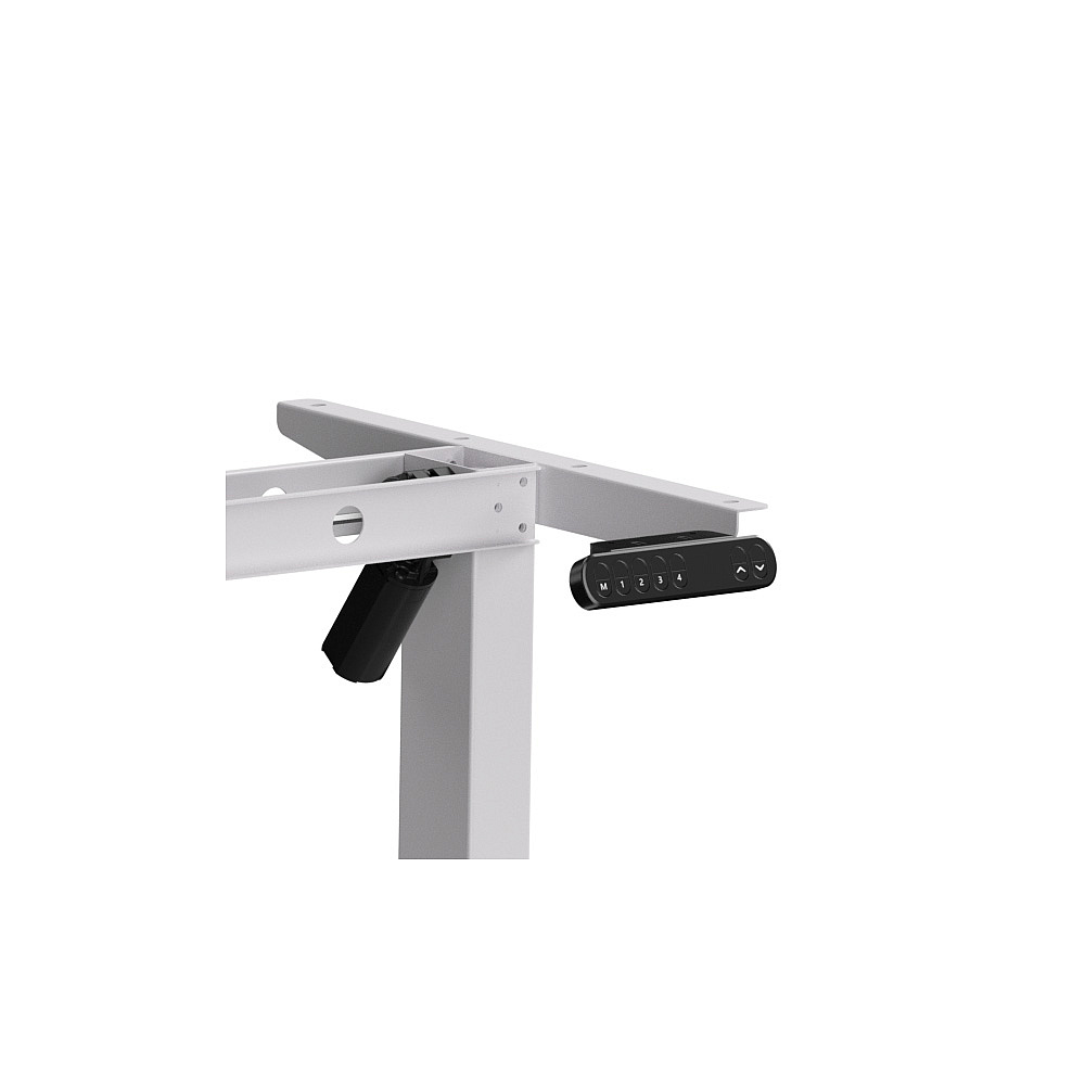 Стол с электроприводом WellDesk Basic 1200x675х18 белый/дуб стирлинг (9191460+9197777) - 5