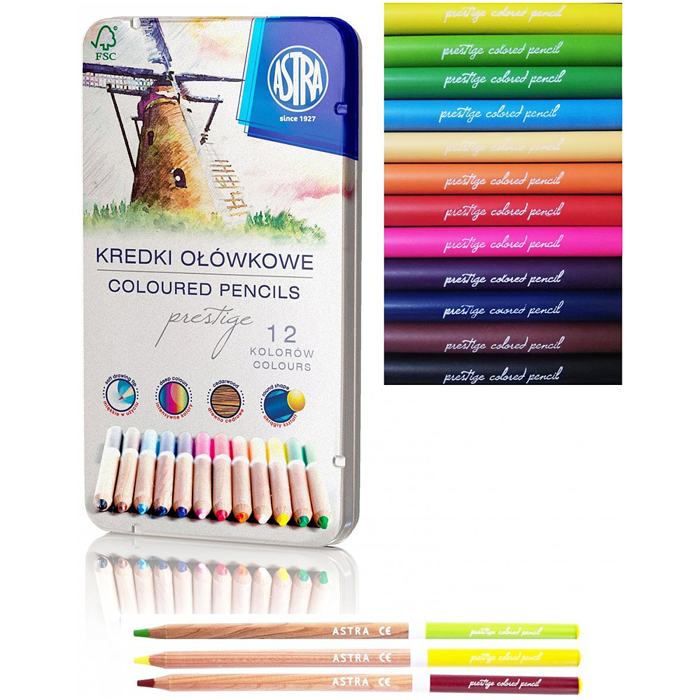 Набор цветных карандашей "Prestige", 12 цветов - 3