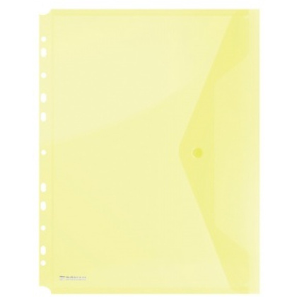 Папка конверт на кнопке "Donau", А4 "Donau" желтый