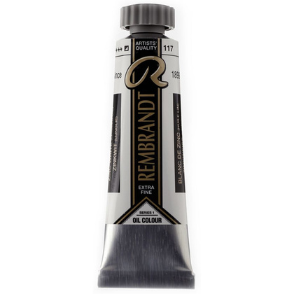 Краски масляные "Rembrandt", 117 белила цинковые светлые, 15 мл, туба